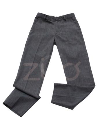 <p>Pantalón gabardina. Gris. No viene hecho bastas.</p>
