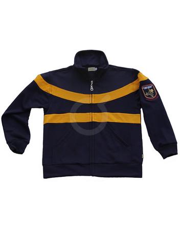 <p>Buzo abierto de alta durabilidad. Bolsillos. Azul marino. Vivos amarillo mostaza. Sello en manga. Fleece perchado.</p>

<p>&nbsp;</p>
