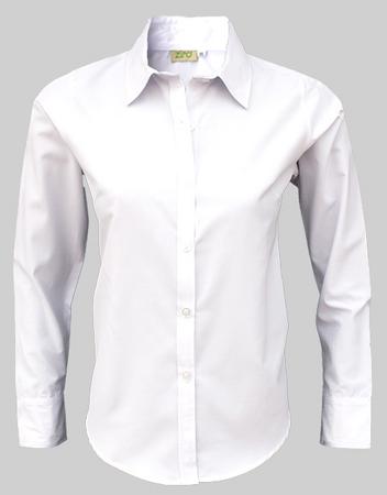 <p>Blusa manga larga. Blanco. Gabardina de camisa.</p>
