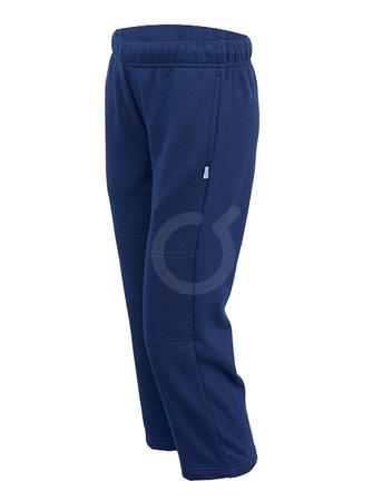 <p>Pantalon calentador. 2 bolsillos laterales. 1 bolsillo trasero con cierre. Cintura con elastico y cordon de ajuste. Rodillas reforzadas hasta la talla 10. Azul. Fleece perchado.</p>

<p> </p>
