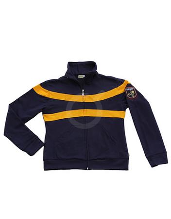 <p>Buzo abierto de alta durabilidad. Bolsillos. Azul marino. Vivos amarillos mostaza. Sello en manga. Fleece perchado. Cintura marcada. Mangas entalladas.</p>

<p>&nbsp;</p>
