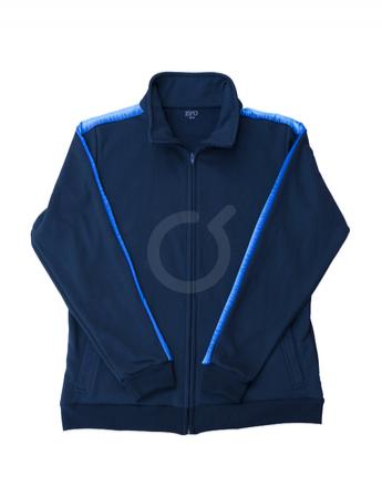 <p>Buzo con cierre.  Bolsillos laterales.  Fleece perchado extra-suave.  Franja sublimada con diseño turqueza/azul eléctrico.   Para niños y hombres.</p>
